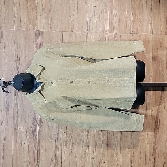 COLDWATER Creek suede button down shirt - Picture 1 of 7